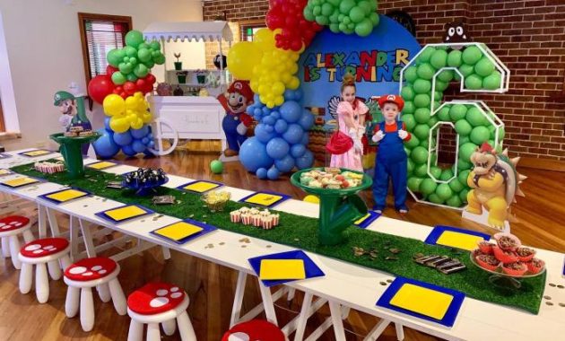 Mario bros party decoration