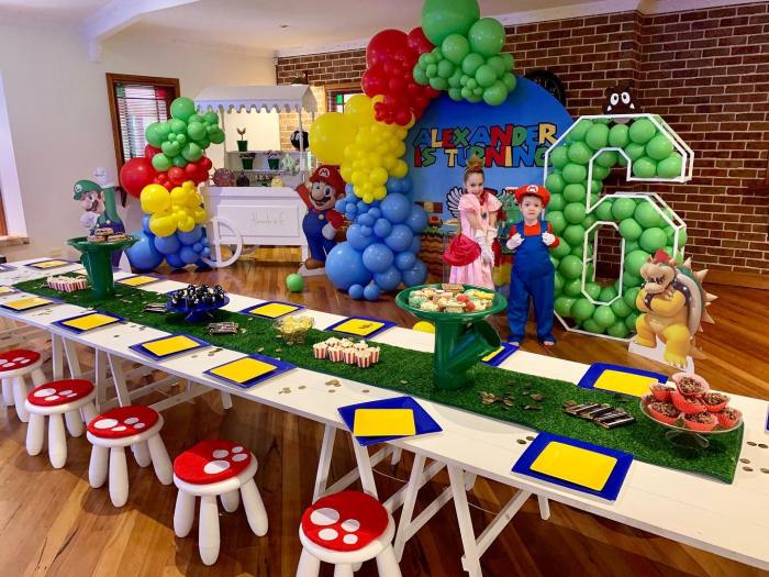 Mario bros party decoration