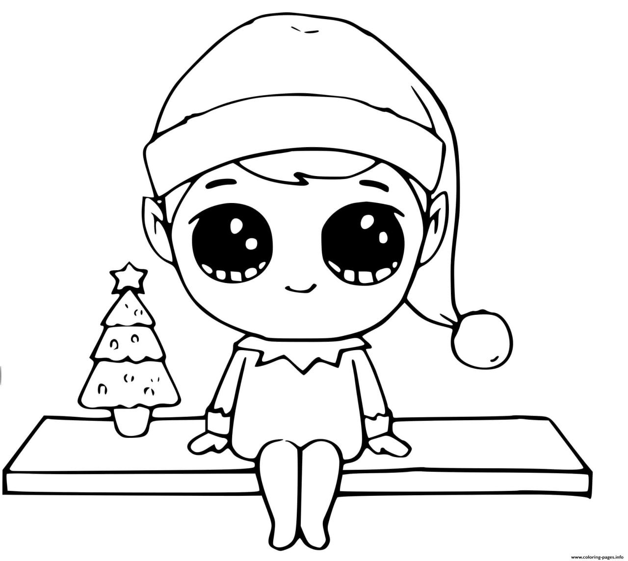 Elf coloring page