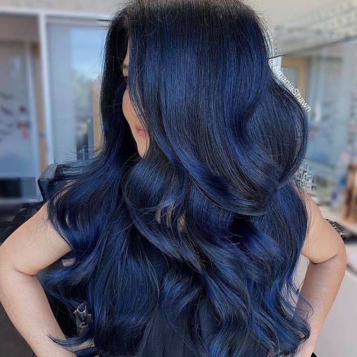 Blue food coloring hair dye