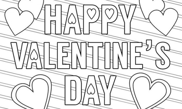 Valentine coloring pages