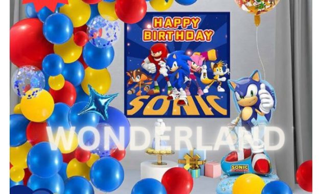 Sonic birthday party decoration