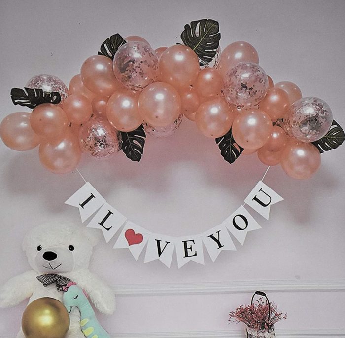 Homemade simple balloon decoration for birthday