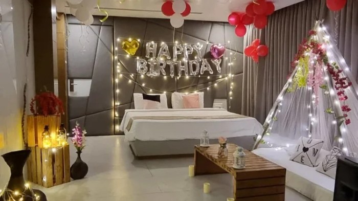 Hotel birthday decoration ideas