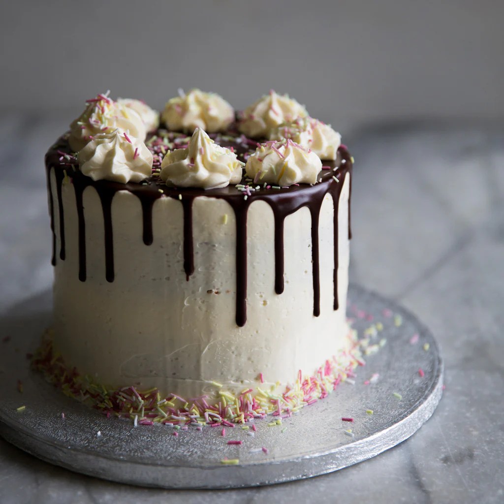 Simple decoration birthday cake