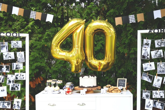 40th birthday decoration ideas