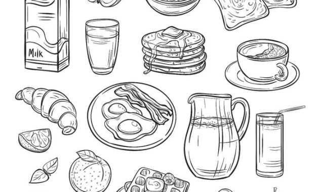 Coloring pages of food to print