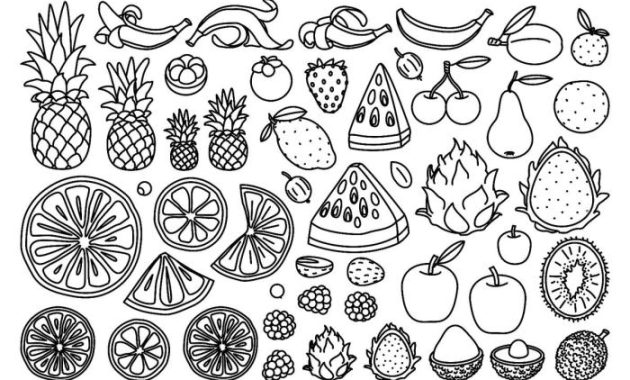 Cute food coloring pages free printable