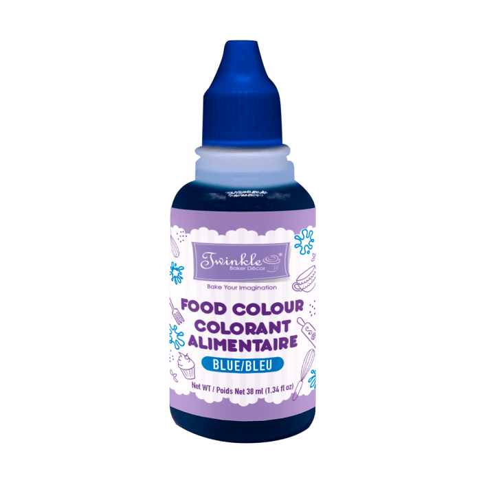 Blue food coloring target