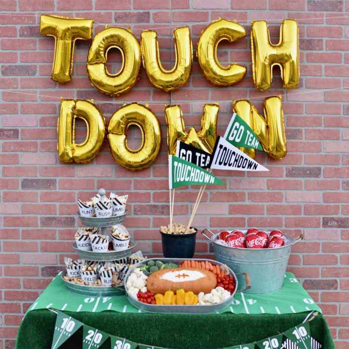 Decoration football themed birthday party