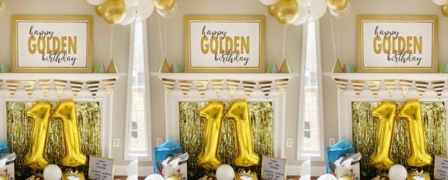 Golden birthday decoration ideas