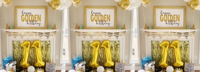 Golden birthday decoration ideas