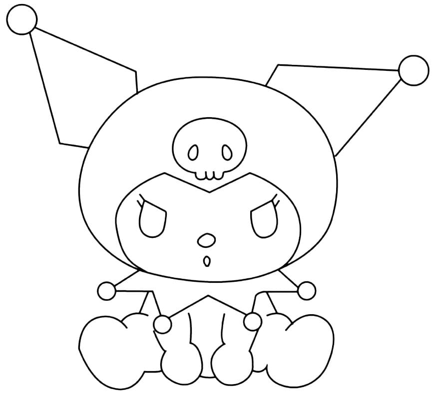 Kuromi coloring page