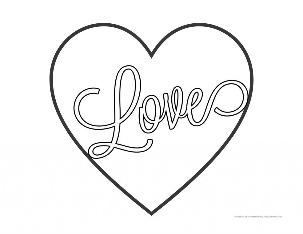 Heart coloring page