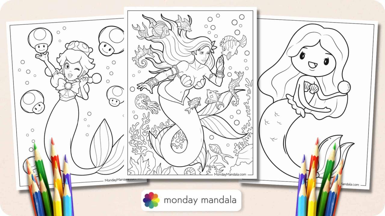 Mermaid coloring page