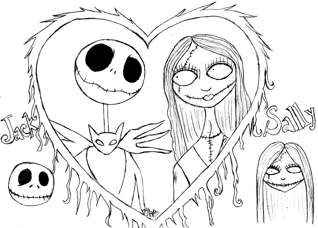 Nightmare before christmas coloring pages