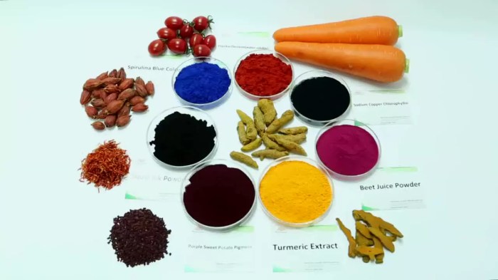 Natural powder food coloring