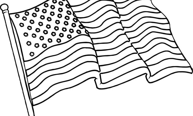 American flag coloring page