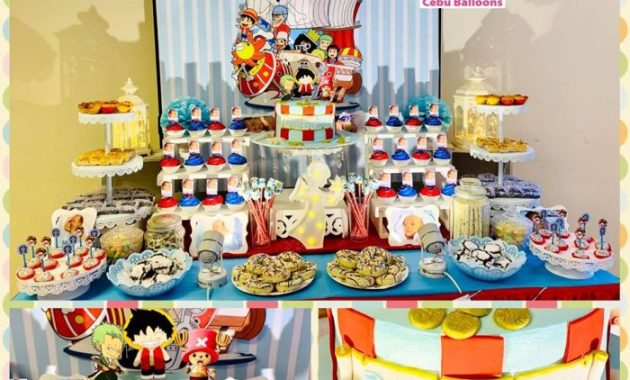 One piece anime birthday decoration