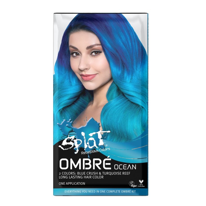 Blue food coloring hair dye