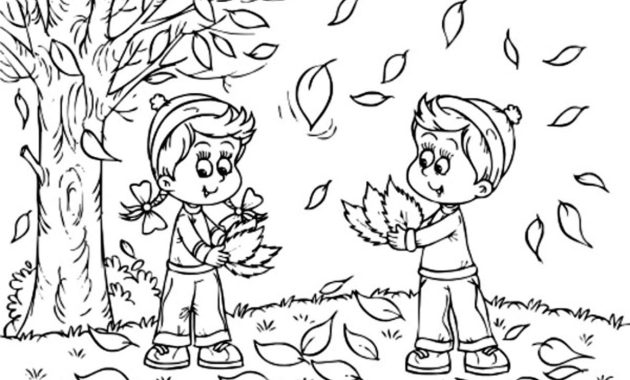 Fall coloring page