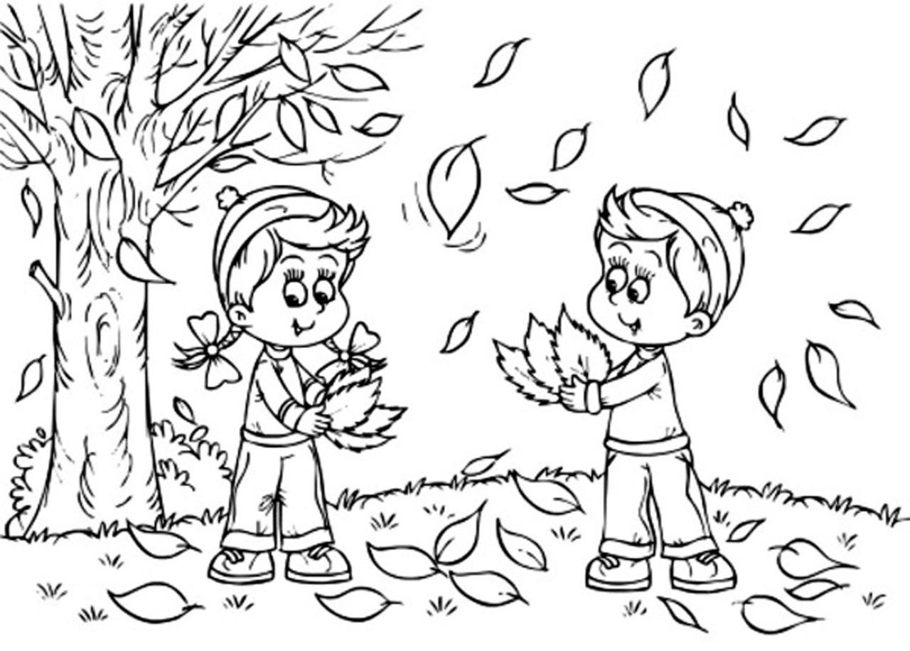 Fall coloring page