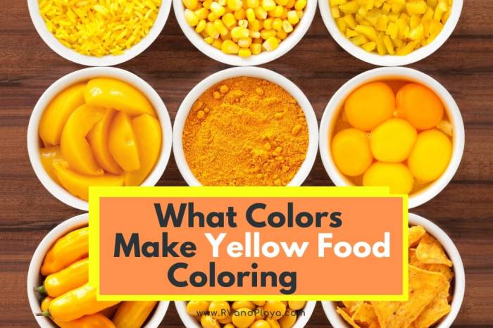 Bright yellow food coloring