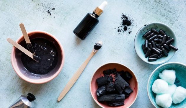 Activated charcoal as food coloring