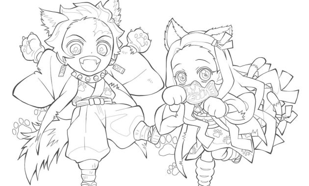 Demon slayer coloring pages