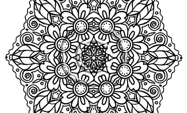 Coloring page flowers