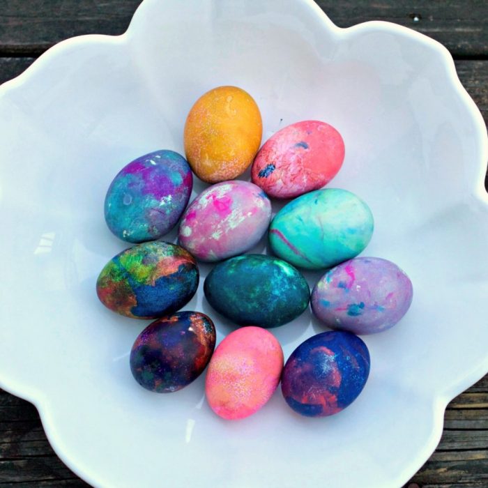 Use food coloring for easter eggs