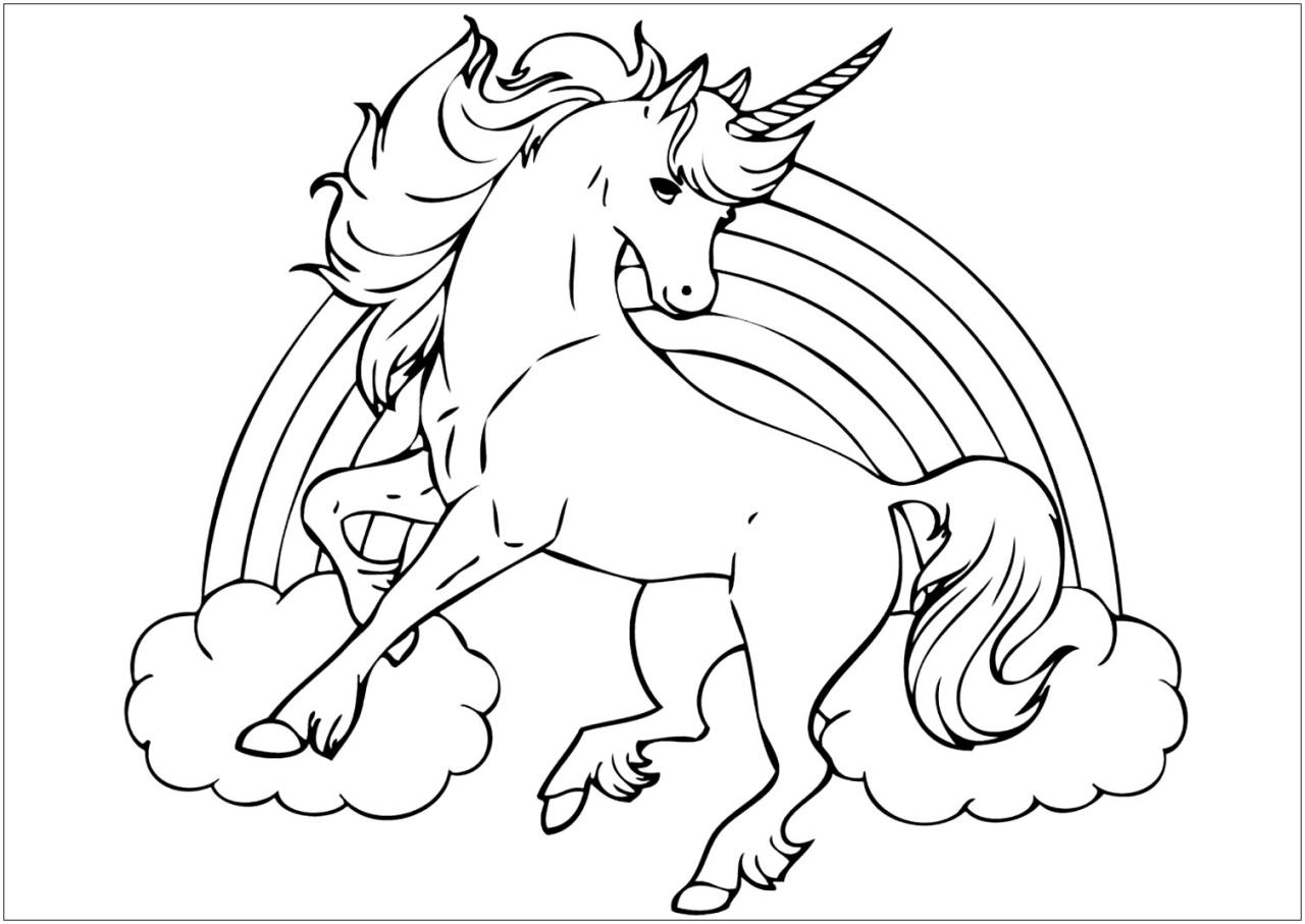 Unicorn coloring page