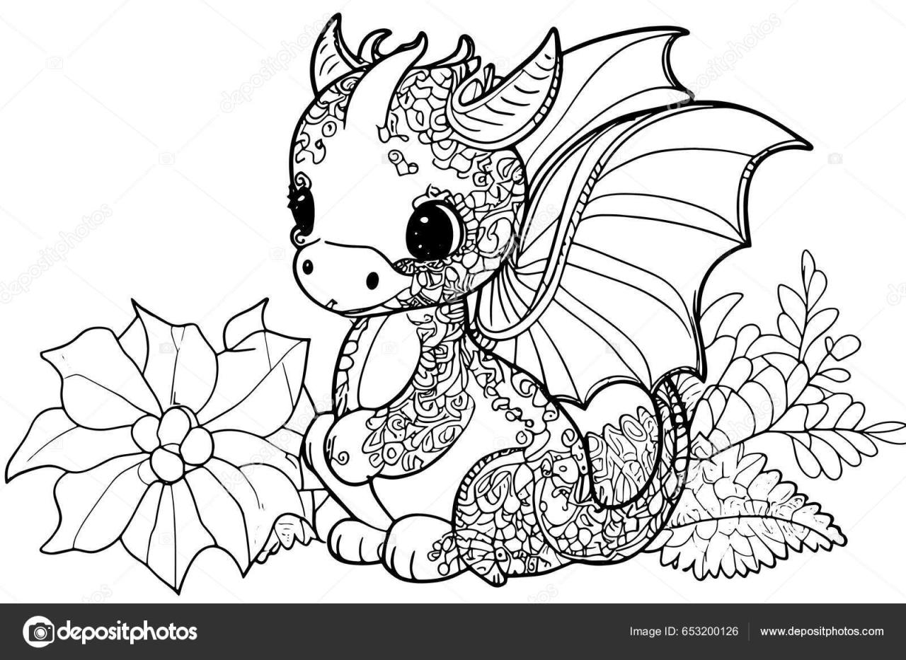 Dragon coloring page