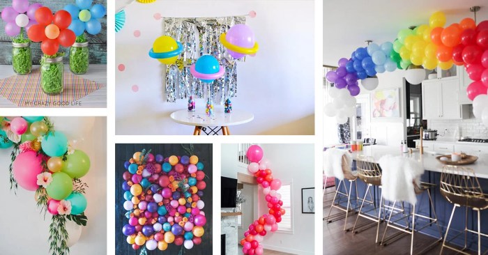 Homemade simple balloon decoration for birthday