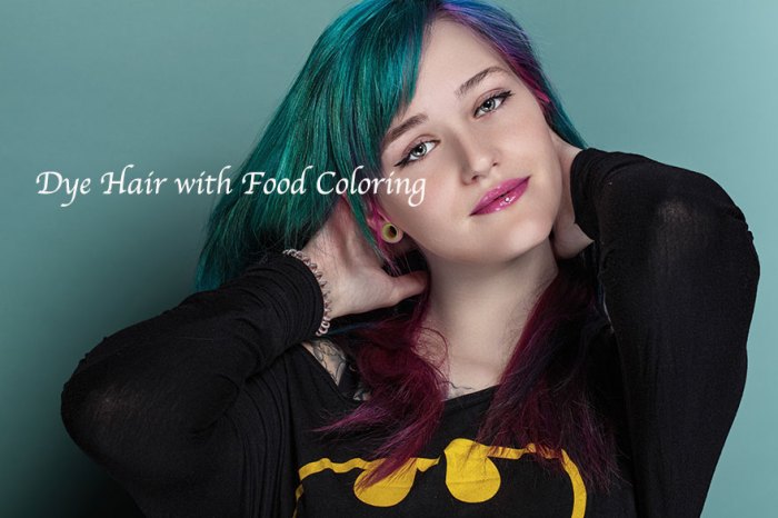 Color hair with food coloring