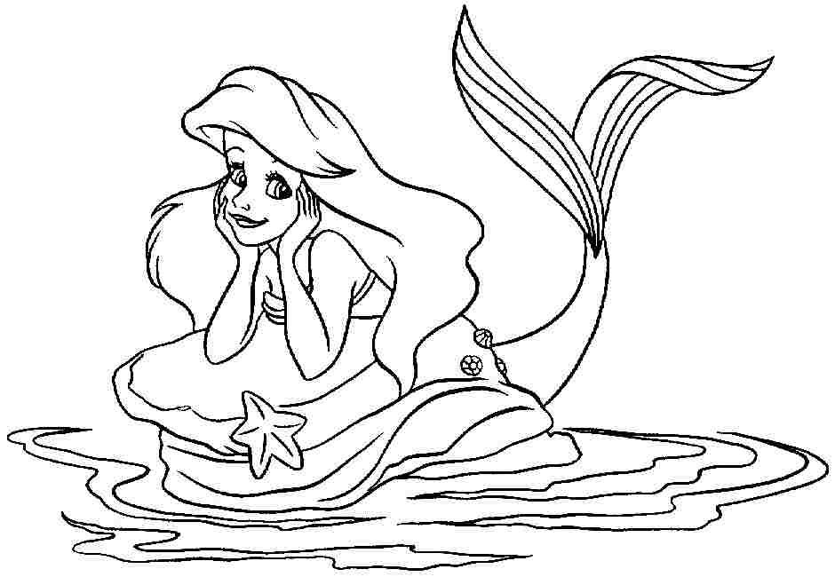 Ariel coloring page