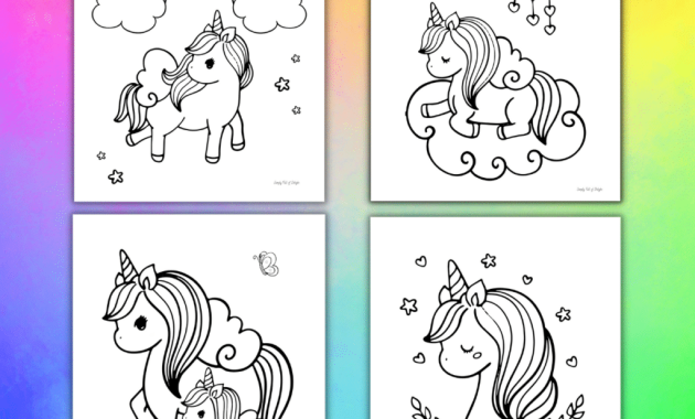 Unicorn coloring pages free