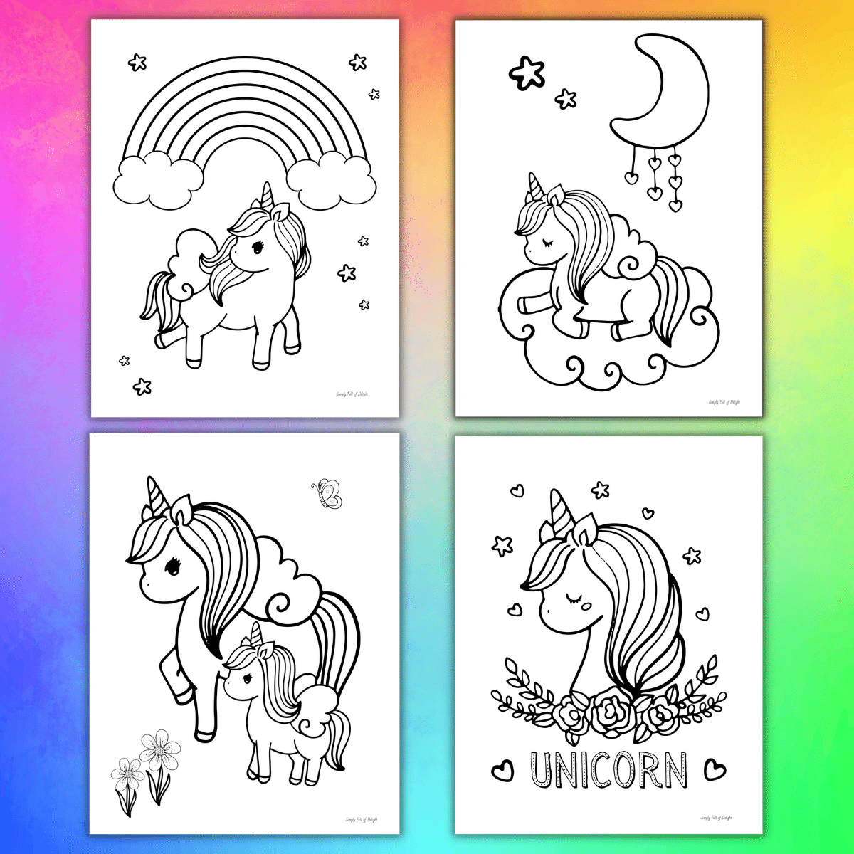 Unicorn coloring pages printable