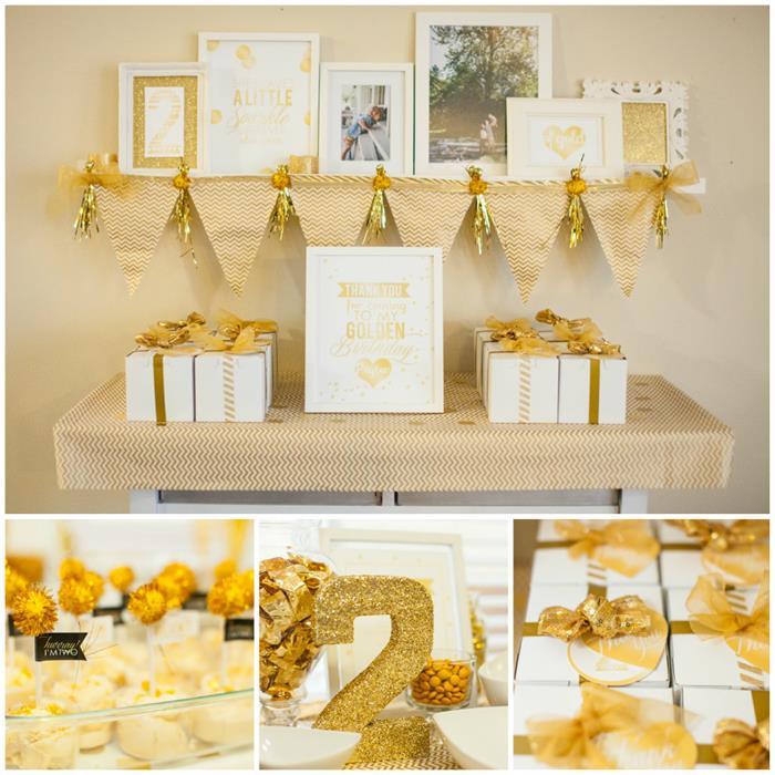 Golden birthday decoration ideas