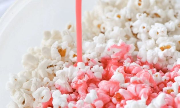 Color popcorn with food coloring