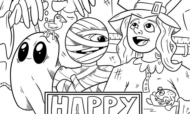 Halloween coloring pages for 8-10 year olds