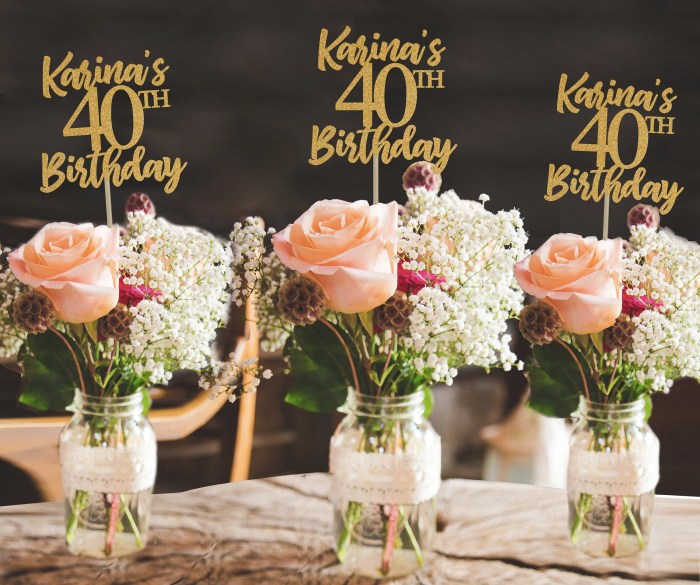 40th birthday decoration ideas