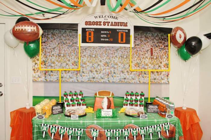 Decoration football themed birthday party