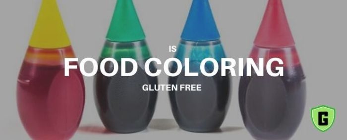 Is food coloring gluten free