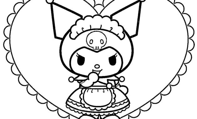 Kuromi coloring page