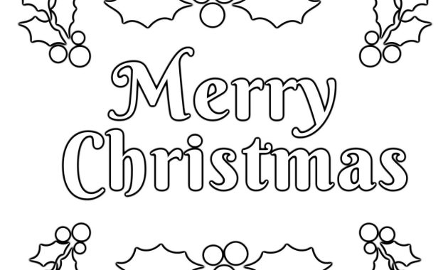 Easy christmas coloring pages