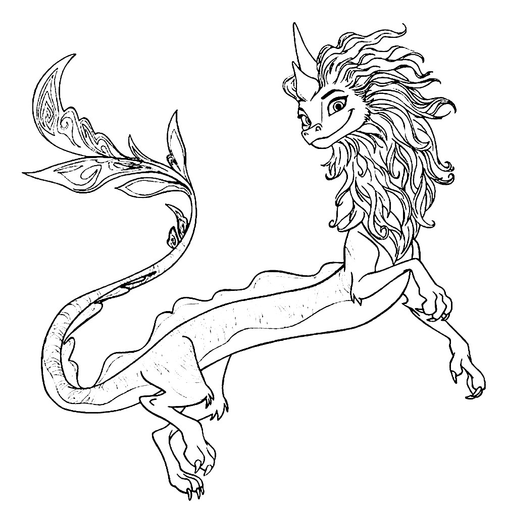 Dragon coloring page