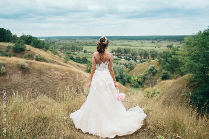 Lace wedding dress train