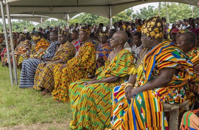 Ghana kente wedding dress