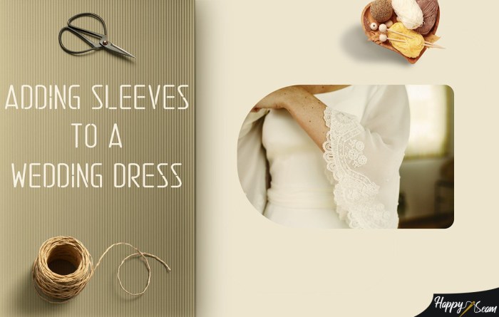 How to add sleeves to a wedding dress